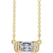 Ladies Natural Diamond Bar Necklace (Si2-Si3, I1, Ghi) — 14K Yellow Gold