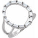 Ladies Natural Diamond Negative Space Ring (I1, H+) — 14K White Gold