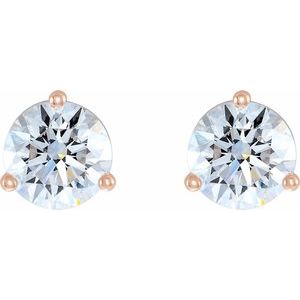Lab-Grown Diamond Round 3-Prong Cocktail-Style Stud Earrings