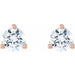 Lab-Grown Diamond Round 3-Prong Cocktail-Style Stud Earrings