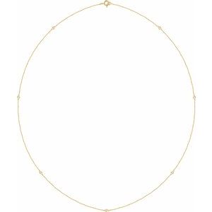 Lab-Grown Diamond Bezel-Set Station Necklace
