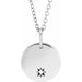 Ladies Engravable Natural Diamond Necklace (I1, G-H) — Sterling Silver