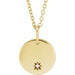 Ladies Engravable Natural Diamond Necklace (I1, G-H) — 14K Yellow Gold