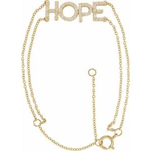 Ladies Natural Diamond Hope Bracelet (I1, H+) — 14K Yellow Gold