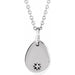 Ladies Engravable Natural Diamond Necklace (I1, G-H) — Sterling Silver