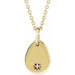 Ladies Engravable Natural Diamond Necklace (I1, G-H) — 14K Yellow Gold