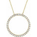 Ladies Natural Diamond Circle Necklace (I1, H-I) — 14K Yellow Gold