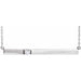 Ladies Natural Diamond Bar Necklace (I1, G-H) — 14K White Gold