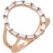 Ladies Natural Diamond Negative Space Ring (I1, H+) — 14K Rose Gold