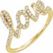 Ladies Natural Diamond Love Ring (I1, H+) — 14K Yellow Gold