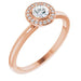 Ladies Natural Diamond Ring (I1, G-H) — 14K Rose Gold