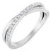 Ladies Natural Diamond Criss-Cross Ring (I1, G-H) — 14K White Gold