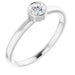 Ladies 4 mm Natural Diamond Ring (I1, G-H) — 14K White Gold