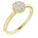 Ladies Natural Diamond Stackable Cluster Ring — 14K Yellow Gold