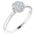 Ladies Natural Diamond Stackable Cluster Ring — 14K White Gold