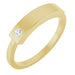 Ladies Natural Diamond Stackable Family Signet Ring — 14K Yellow Gold
