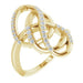 Ladies Natural Diamond Freeform Ring (I1, G-H) — 14K Yellow Gold
