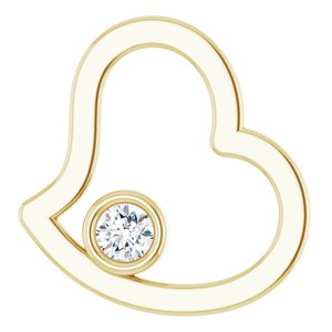 Ladies Natural Diamond Pendant (I1, G-H) — 14K Yellow Gold