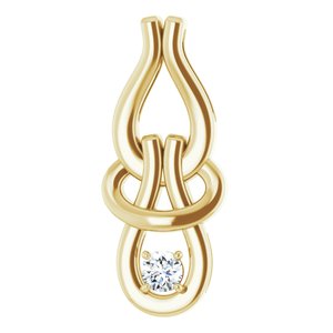 Ladies Natural Diamond Pendant (I1, G-H) — 14K Yellow Gold