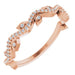 Ladies Natural Diamond Leaf Ring (I1, G-H) — 14K Rose Gold
