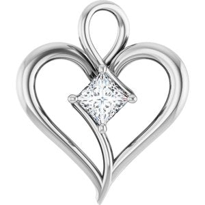 Ladies Natural Diamond Pendant (I1, G-H) — 14K White Gold