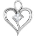 Ladies Natural Diamond Pendant (I1, G-H) — 14K White Gold