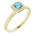 Ladies Natural Aquamarine Natural Diamond Ring (I1, G-H) — 14K Yellow Gold
