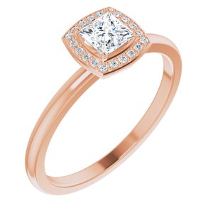 Ladies Natural Diamond Ring (I1, G-H) — 14K Rose Gold