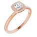 Ladies Natural Diamond Ring (I1, G-H) — 14K Rose Gold
