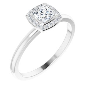 Ladies Natural Diamond Ring (SI2-SI3, G-H) — Platinum