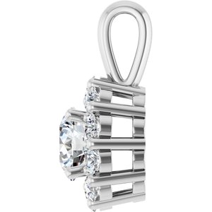 Lab-Grown Diamond Halo-Style Pendant - Style 86394