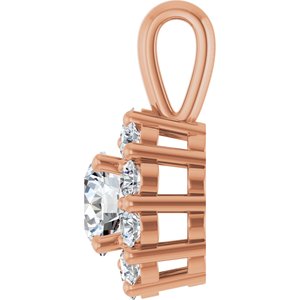 Lab-Grown Diamond Halo-Style Pendant - Style 86394