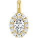 Lab-Grown Diamond Halo-Style Pendant - Style 86394