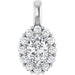 Lab-Grown Diamond Halo-Style Pendant - Style 86394