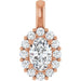 Lab-Grown Diamond Halo-Style Pendant - Style 86394