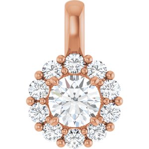 Lab-Grown Diamond Halo-Style Pendant - Style 86394