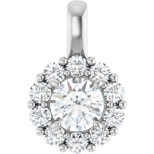 Lab-Grown Diamond Halo-Style Pendant - Style 86394