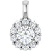 Lab-Grown Diamond Halo-Style Pendant - Style 86394