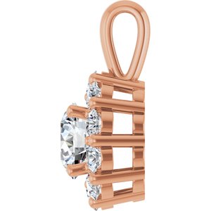 Lab-Grown Diamond Halo-Style Pendant - Style 86394