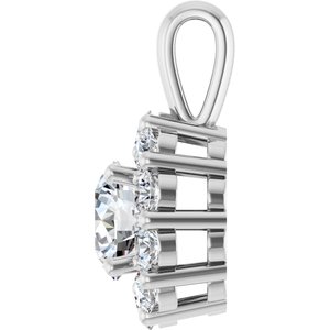 Lab-Grown Diamond Halo-Style Pendant - Style 86394