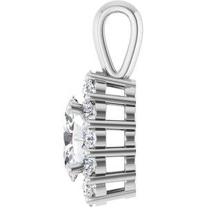 Lab-Grown Diamond Halo-Style Pendant - Style 86394