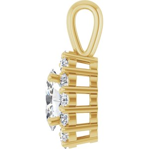 Lab-Grown Diamond Halo-Style Pendant - Style 86394