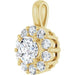 Lab-Grown Diamond Halo-Style Pendant - Style 86394