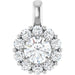 Lab-Grown Diamond Halo-Style Pendant - Style 86394