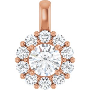 Lab-Grown Diamond Halo-Style Pendant - Style 86394