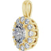 Lab-Grown Diamond Halo-Style Pendant - Style 86394