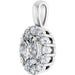 Lab-Grown Diamond Halo-Style Pendant - Style 86394