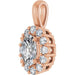 Lab-Grown Diamond Halo-Style Pendant - Style 86394