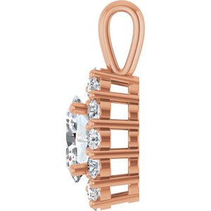 Lab-Grown Diamond Halo-Style Pendant - Style 86394