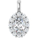 Lab-Grown Diamond Halo-Style Pendant - Style 86394